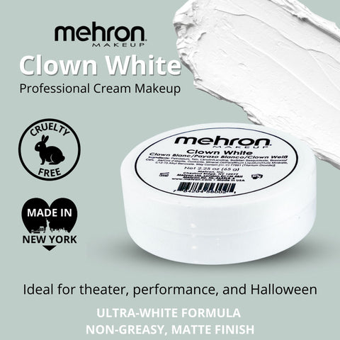 MEHRON CLOWN WHITE MAKEUP 2.25OZ