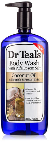 DR TEAL'S BODY WASH, NOURISH & PROTECT WITH COCONUT OIL, 24oz