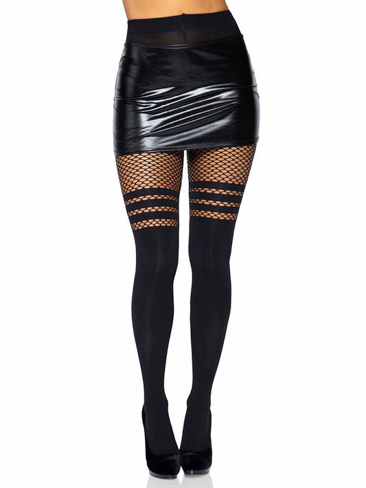 Ada Tights with Fishnet Accent