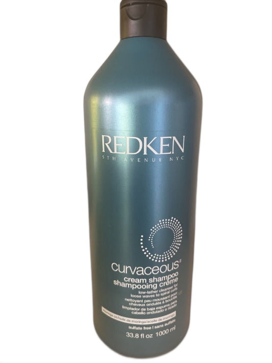 Redken Curvaceous Cream Shampoo and Conditioner Liter Set 33.8 Oz Sulfate