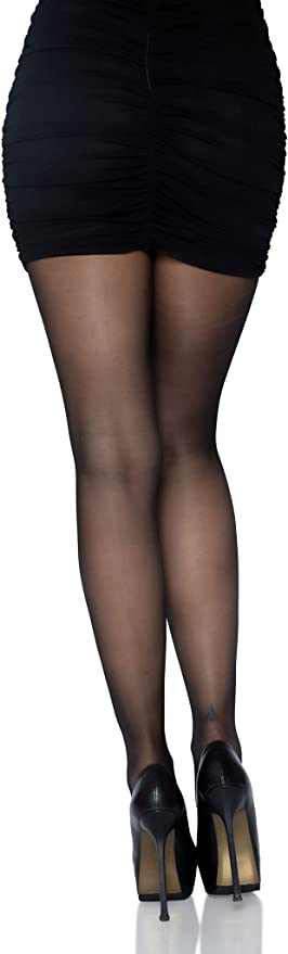 OPAQUE SHEER TO WAIST TIGHTS WITH COTTON CROTCH