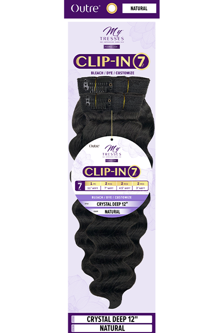 OUTRE CRYSTAL DEEP CLIP-IN 7PCS HUMAN HAIR 12"