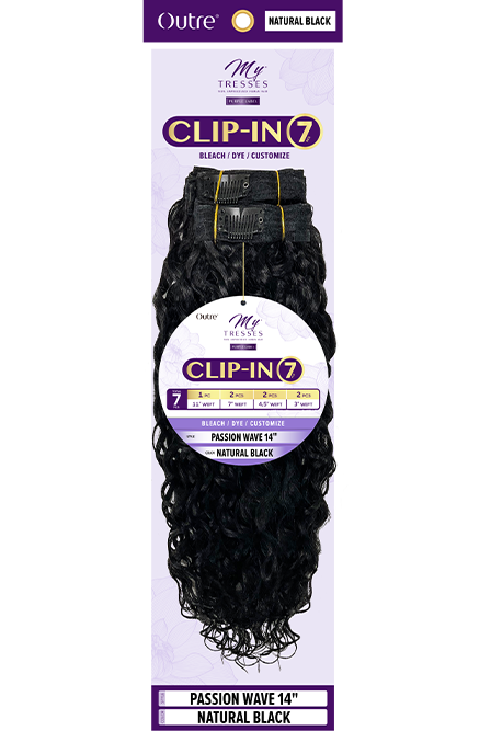 OUTRE PASSION WAVE CLIP-IN 7PCS HUMAN HAIR 14"