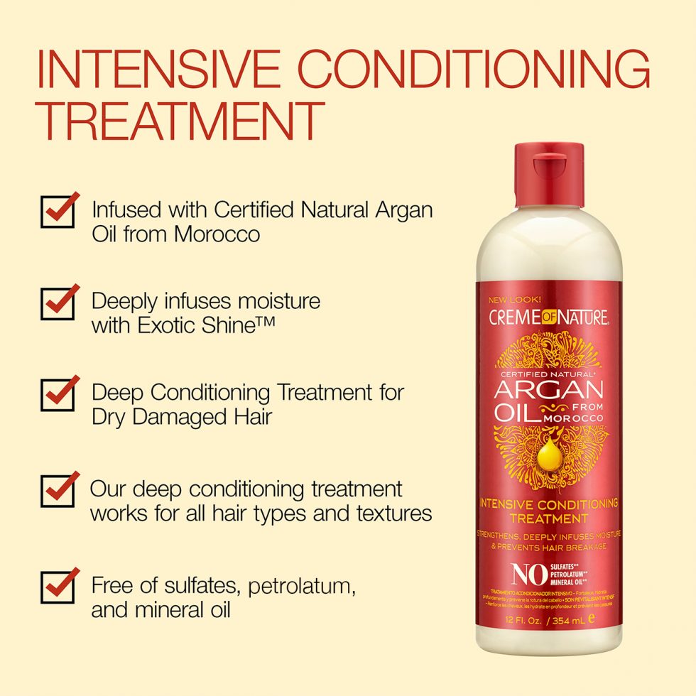 CREME OF NATURE ARGAN OIL INTENSIVE CONDITIONING TREATMENT 12OZ